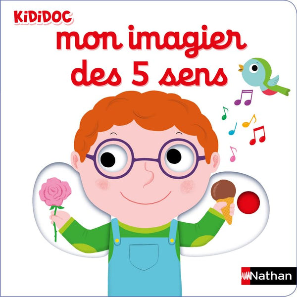 Mon Imagier des 5 sens - Livre animé Kididoc dès 1 an
