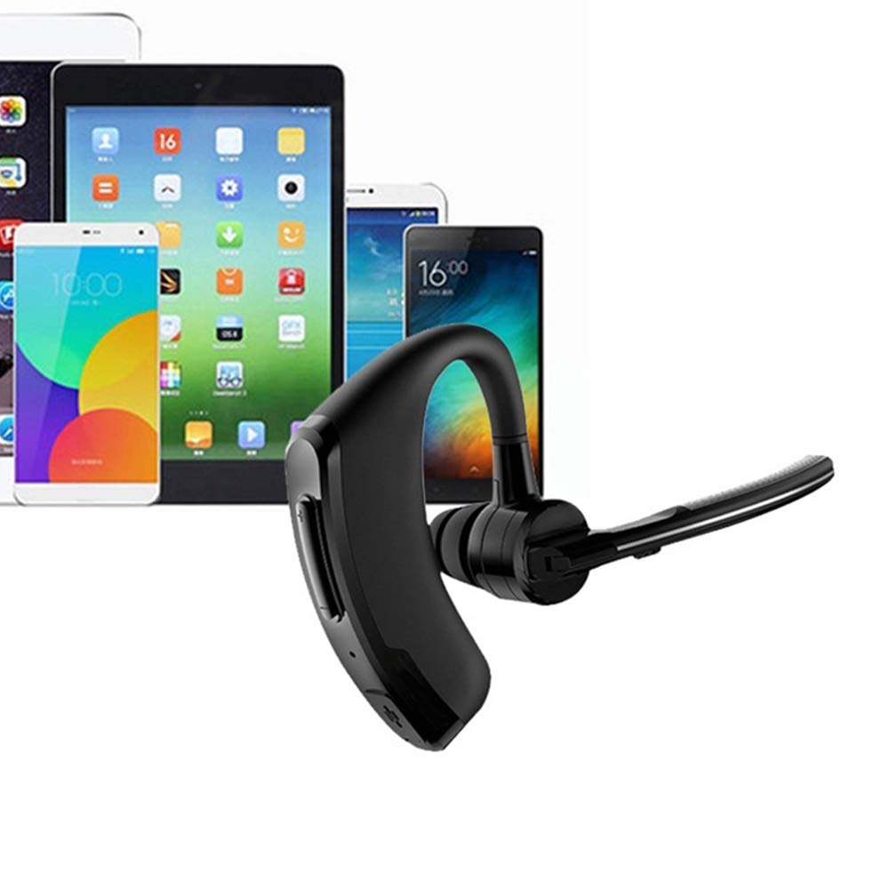 ocijf179 Translatteur instantané 28 langues, connecteur Bluetooth sans fil, stéréo non ilatéral, intelligent, mini, avec micro P8 mains libres, oreillette Bluetooth sans fil avec micro – Noir noir