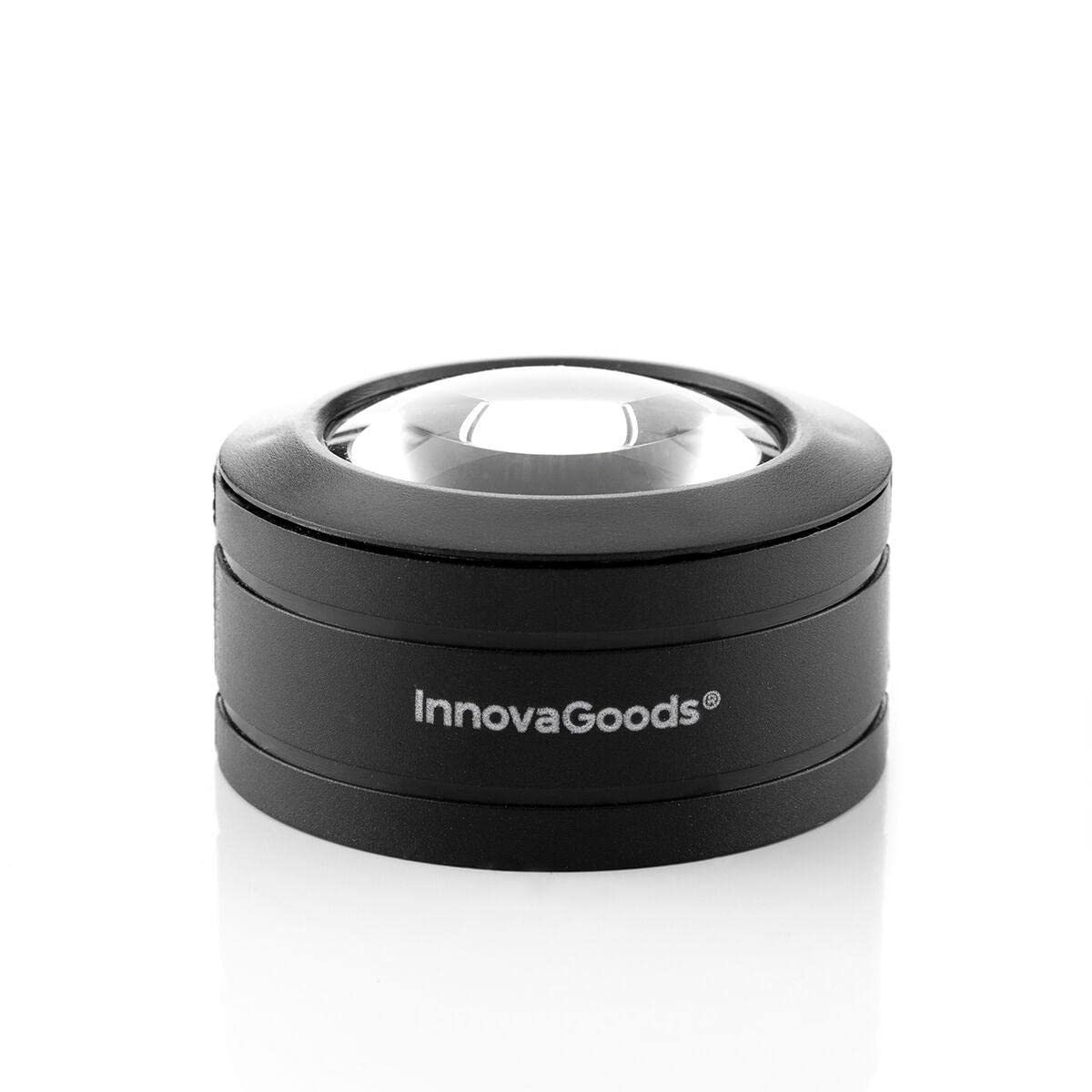 InnovaGoods® Loupe de Poche avec LED Magle, 5 dioptries, 210 mm, idéale pour la Lecture, la Couture, la Bijouterie, idéale pour l'inspection de Documents et de Petites pièces.
