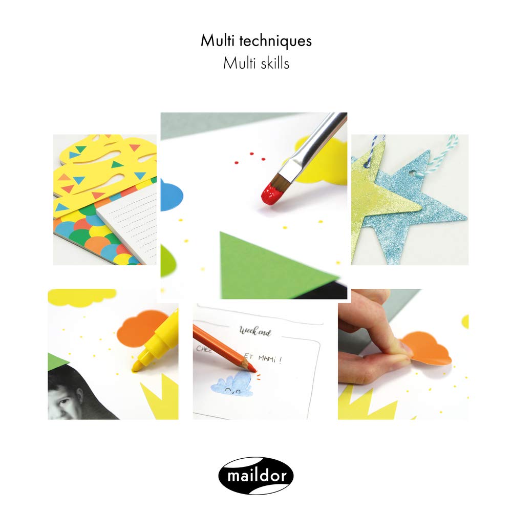 Maildor GB023C - Un sachet de 6 Tangrams Gamme blanche avec notice de 45 modèles incluse