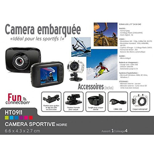 CMP Camera Embarque Camescopes Caméra de Sport 720 Pixels 1.3 Mpix 4 Go