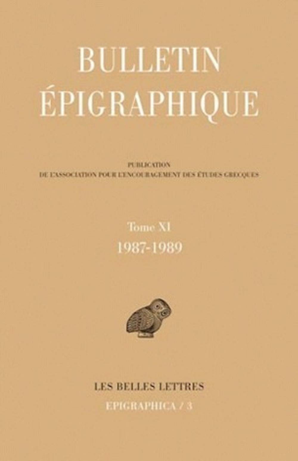 Epigraphica n° 3: Bulletin épigraphique 1987-1989