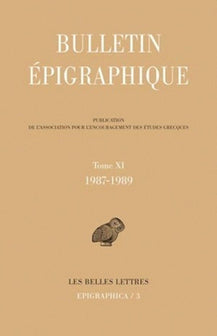 Epigraphica n° 3: Bulletin épigraphique 1987-1989