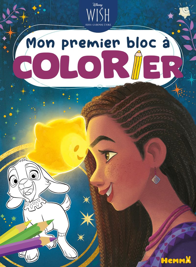 Disney Wish – Mon premier bloc à colorier – Livre de coloriage – Dès 3 ans