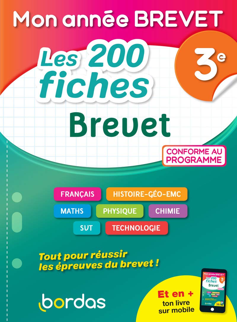 Mon Année Brevet Les 200 fiches le Brevet 3e