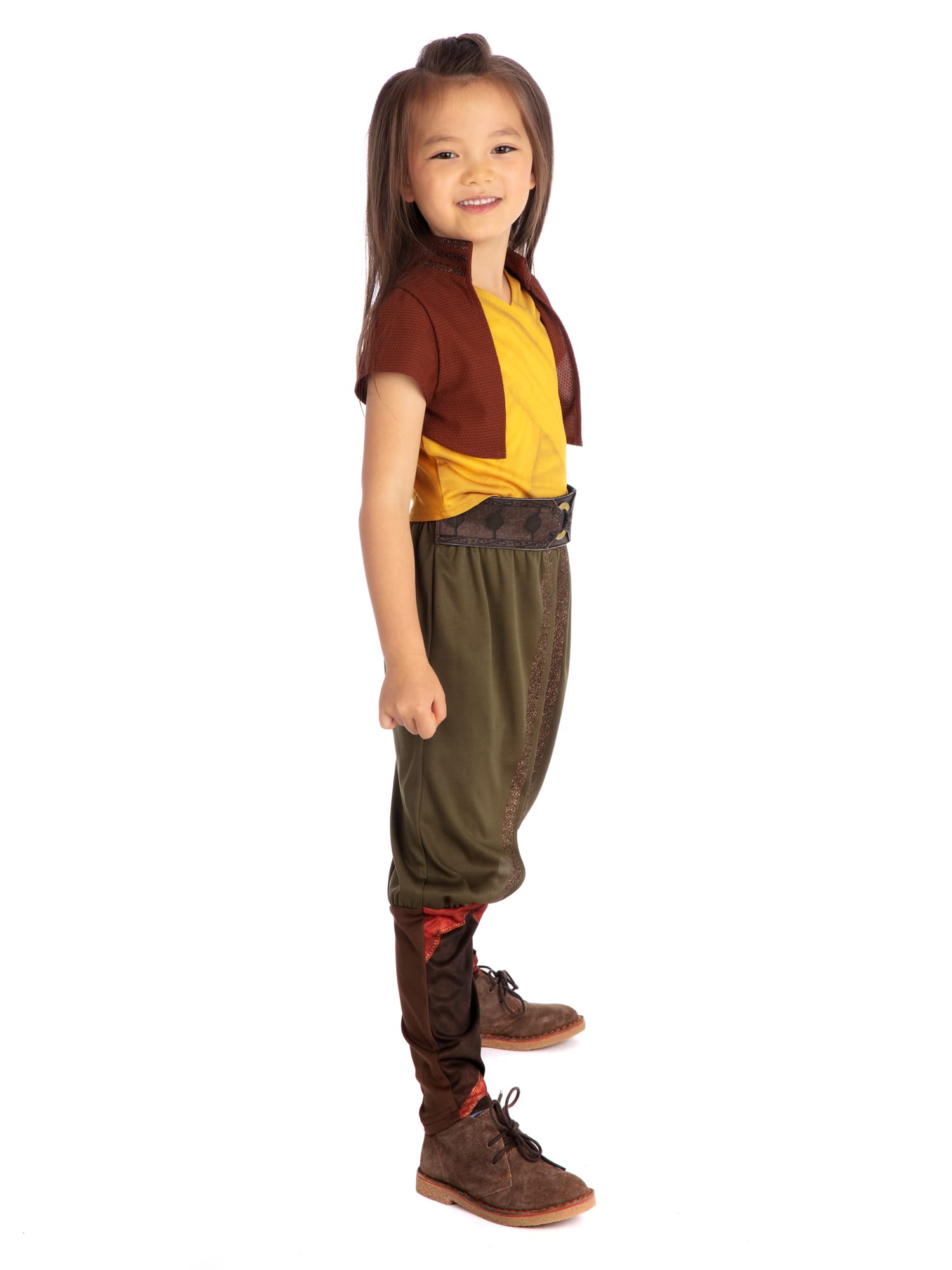Rubies - Déguisement Luxe Officiel - Raya et le dernier dragon, enfant, I-300163M, Taille M 5 à 6 ans, Marron