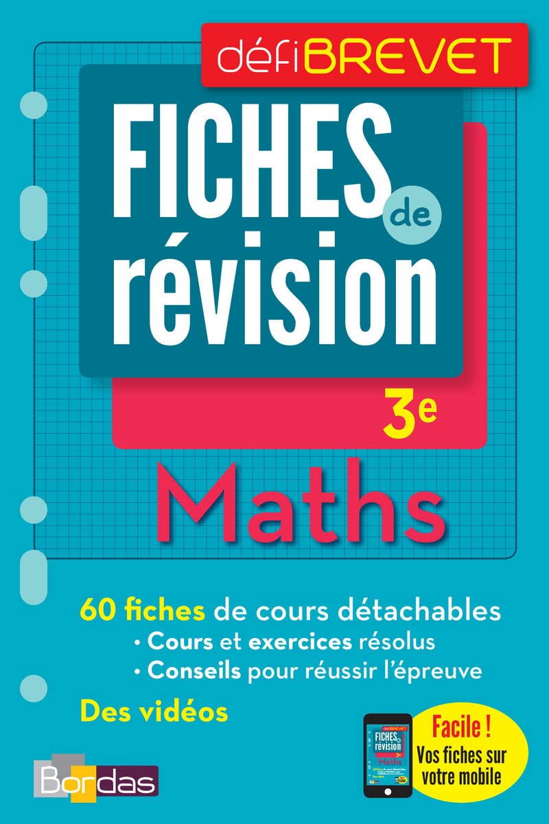 DéfiBrevet Fiches Maths 3e + OFFERT : vos fiches sur votre mobile