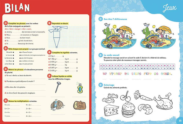 Cahier de vacances 2021 - Je progresse en vacances du CE1 au CE2