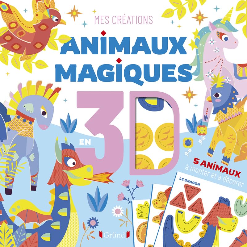 Pochette Animaux magiques en 3D Construis des animaux en 3D dès 5 ans