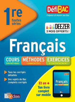 DefiBac Cours/Méthodes/Exos Français 1re toutes séries