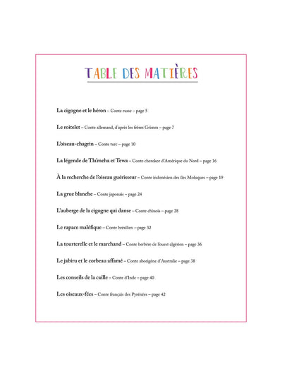 Les oiseaux conteurs