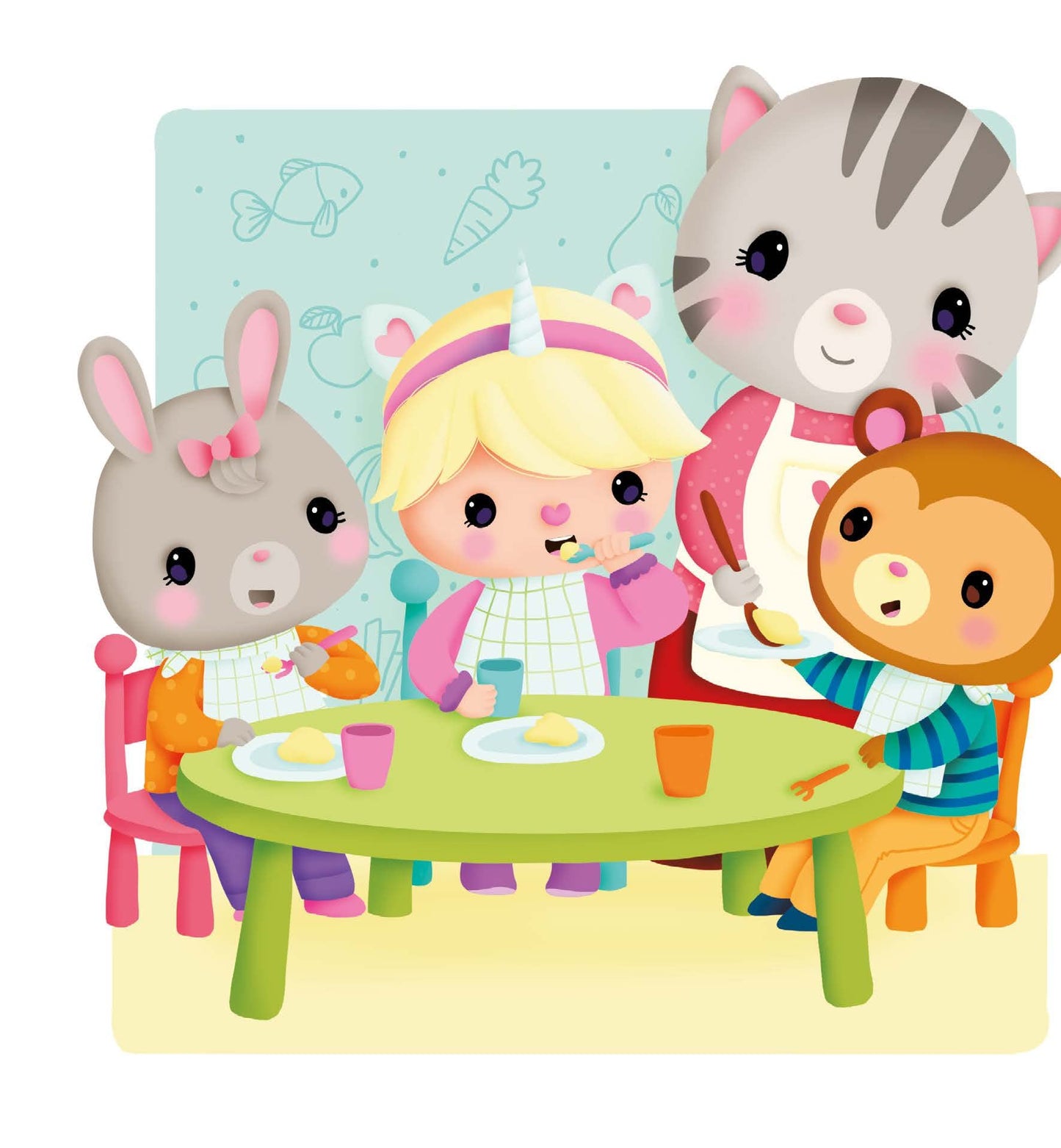 Petite licorne va manger