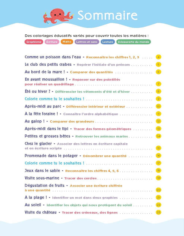Cahier de vacances 2025, Coloriages éducatifs PS, MS, GS: Magnard, l'inventeur des cahiers de vacances