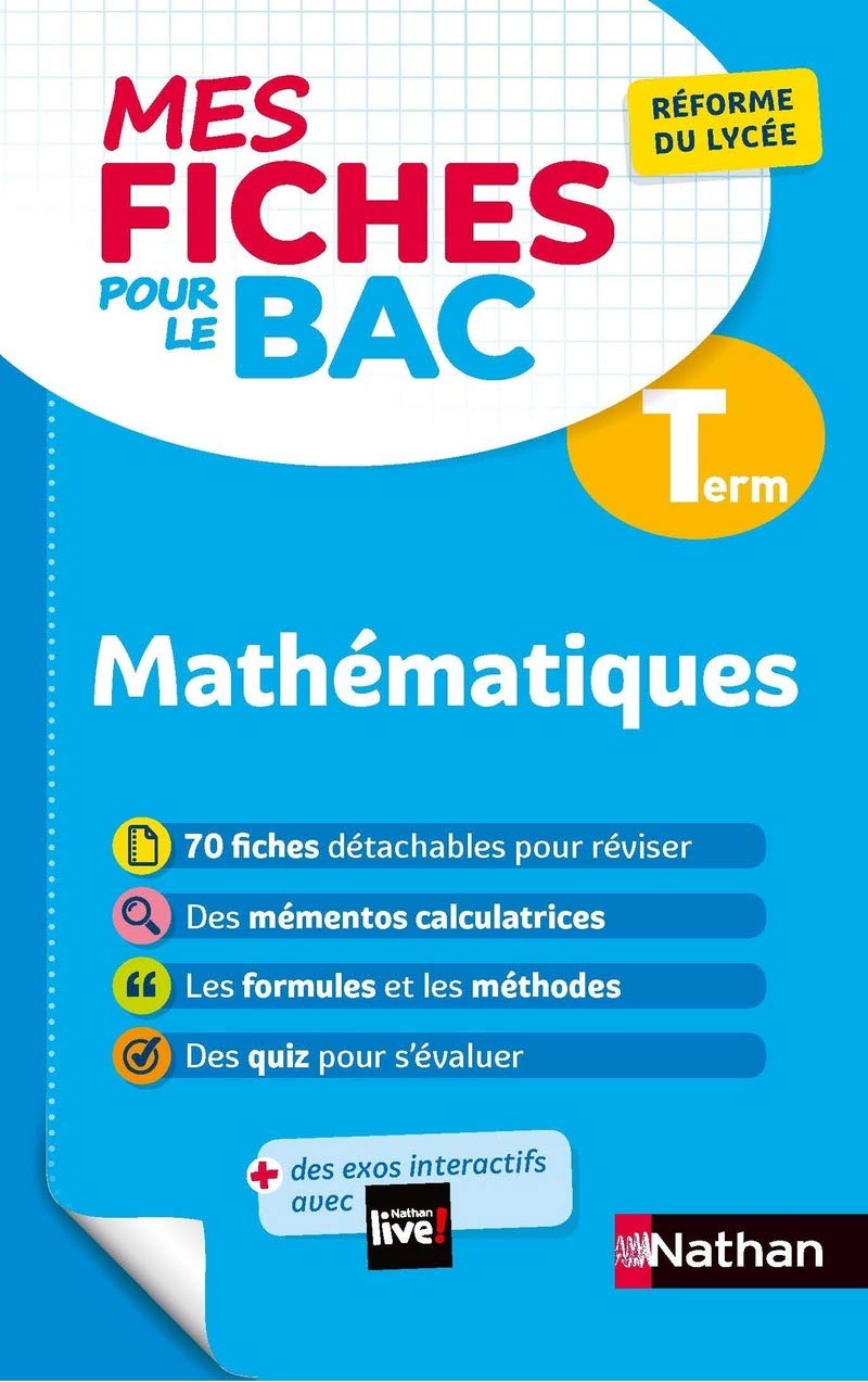 Mathématiques Terminale - Mes fiches pour le BAC Tle - BAC 2026