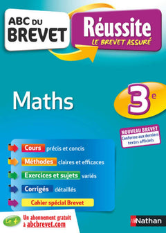 Maths 3e - ABC du Brevet Réussite - Brevet 2022 - Cours, Méthode, Exercices