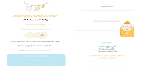 Bébé Verseau - Livre de naissance et des premières fois