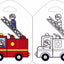 Coloriage Les crayons de couleurs-Les pompiers - Dès 3 ans