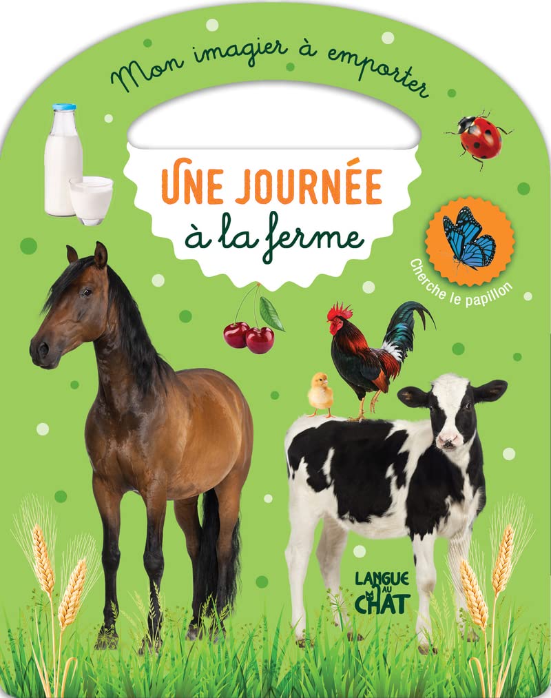 Mon imagier à emporter - Une journée à la ferme - Livre d'éveil - Imagier illustré - Dès 12 mois