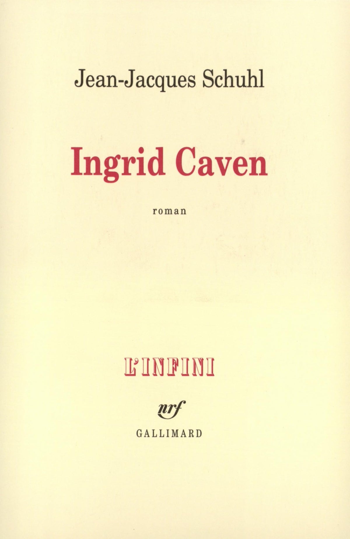 Ingrid Caven - Prix Goncourt 2000