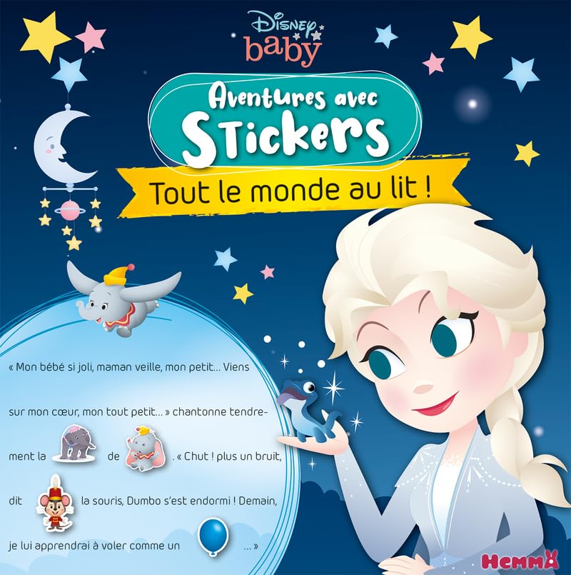 Disney Baby – Aventures avec stickers – Tout le monde au lit – Livre d'histoires avec stickers – Dès 3 ans