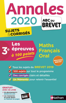 Annales ABC du Brevet 2020 Les épreuves à 100 points