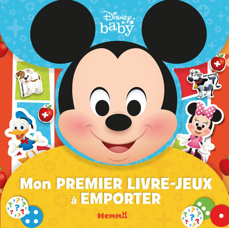 Disney Baby - Mon premier livre-jeux à emporter - Pochette de jeu avec stickers repositionnables - Dès 3 ans