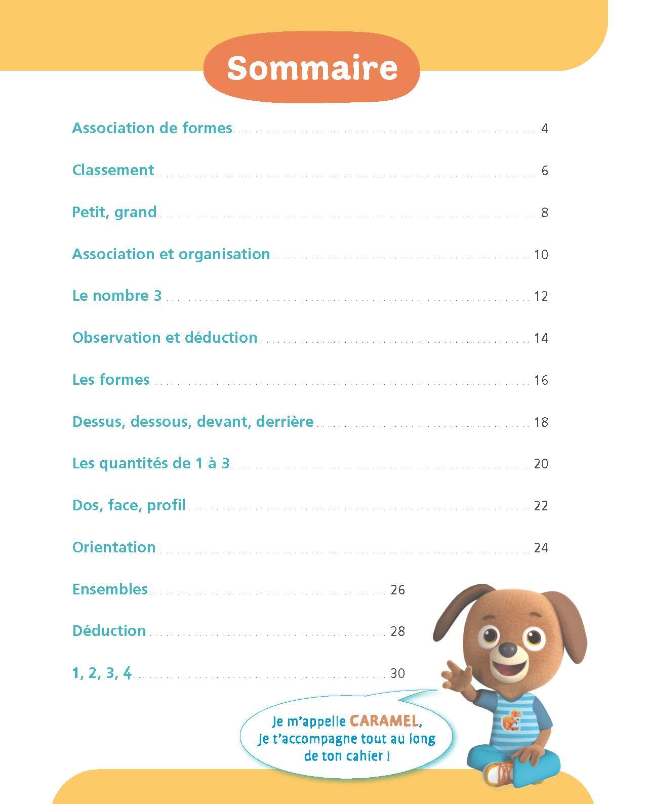 Maths Petite section 3-4 ans - A la maternelle: Les premiers apprentissages de la maternelle