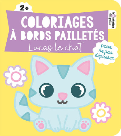 Coloriages à bords pailletés - Lucas le chat