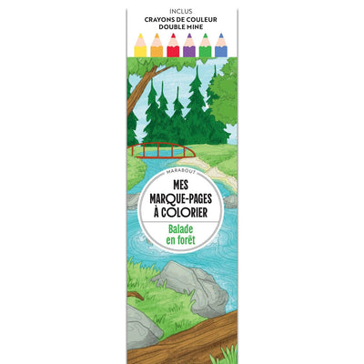 Mes marque-pages à colorier - Balade en forêt