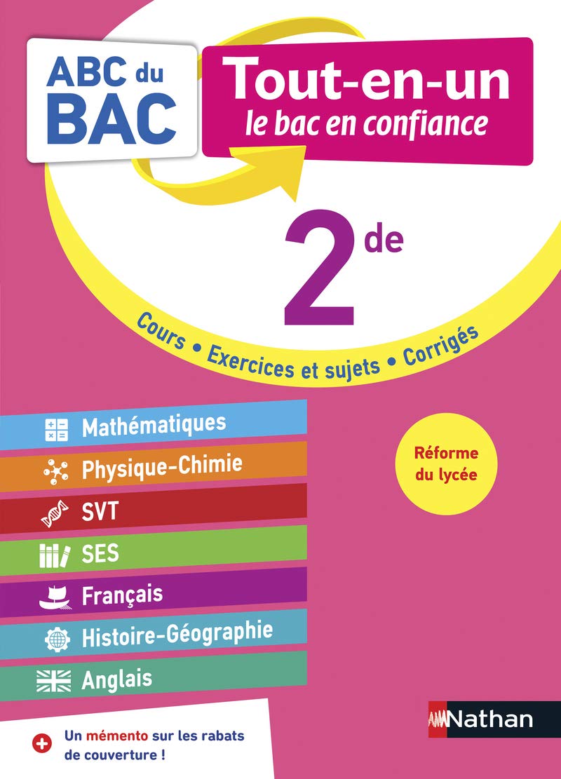 ABC du Bac Tout en un 2de - Toutes les matières Seconde 2023-2024 - Mathématiques, Physique-Chimie, SVT, SES, Français, Histoire-Géographie, Anglais