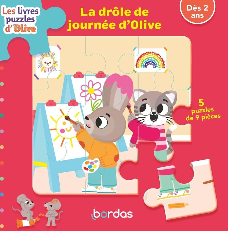 Les livres-puzzles Olive - La drôle de journée d'Olive: Livre-puzzle