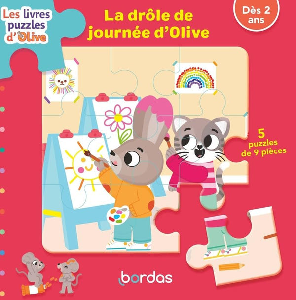 Les livres-puzzles Olive - La drôle de journée d'Olive: Livre-puzzle