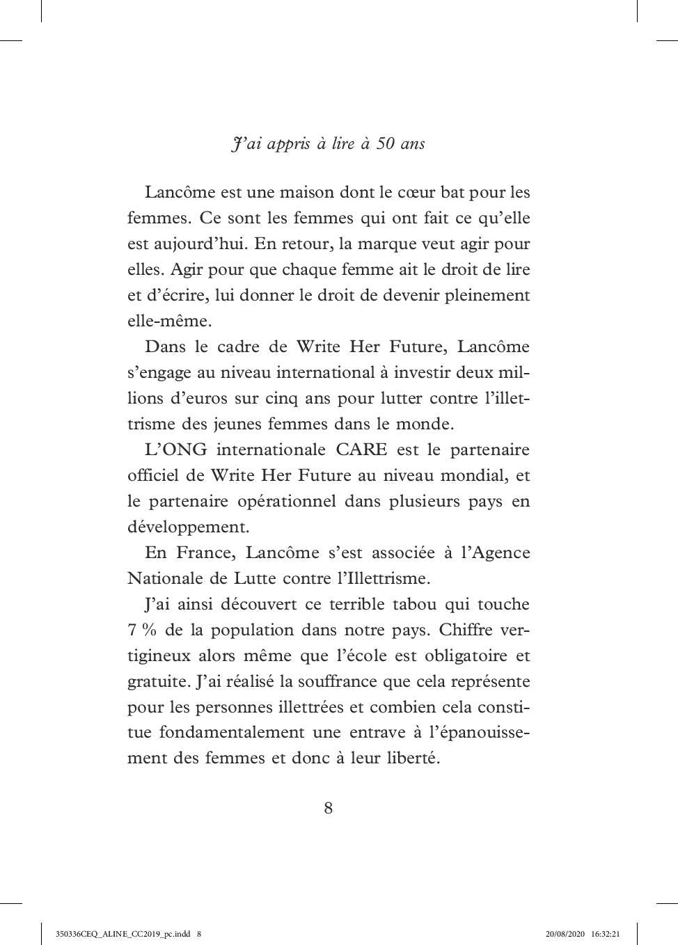 J'AI APPRIS A LIRE A 50 ANS