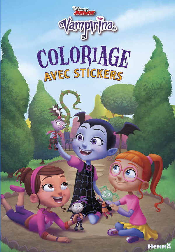 Disney Vampirina - Coloriage avec stickers (Poppy-Vampirina-Bridget)
