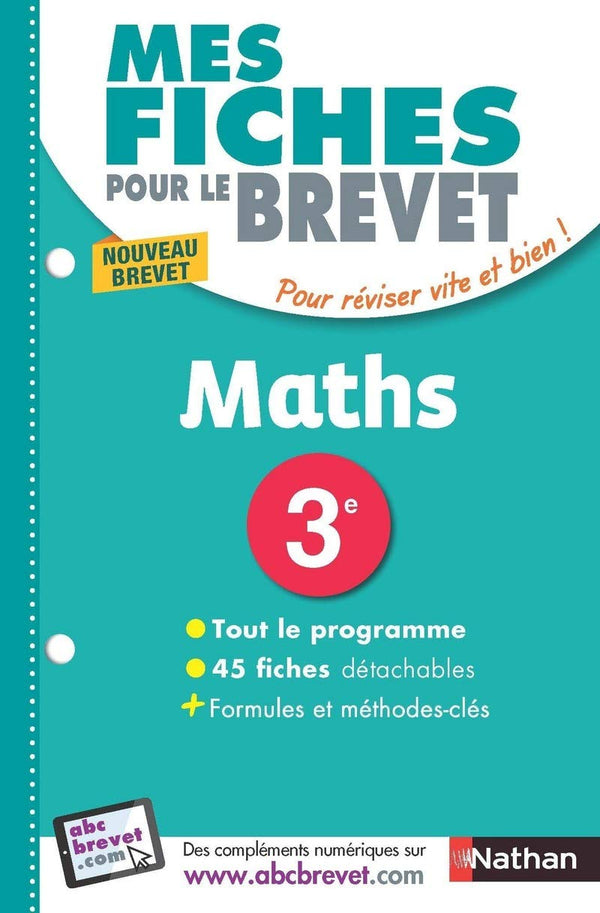 Maths 3e - Mes fiches pour le Brevet - Brevet 2024