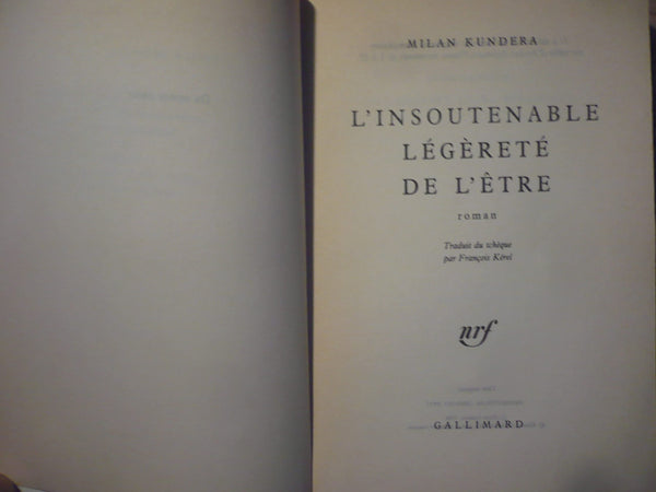 L'Insoutenable légèreté de l'être