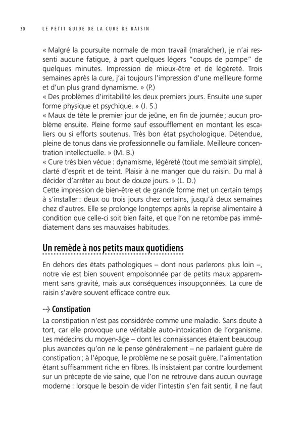 Le petit guide de la cure de raisin