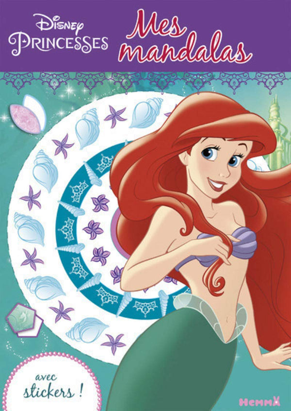 Disney Princesses - La Petite Sirène - Mes mandalas avec gommettes