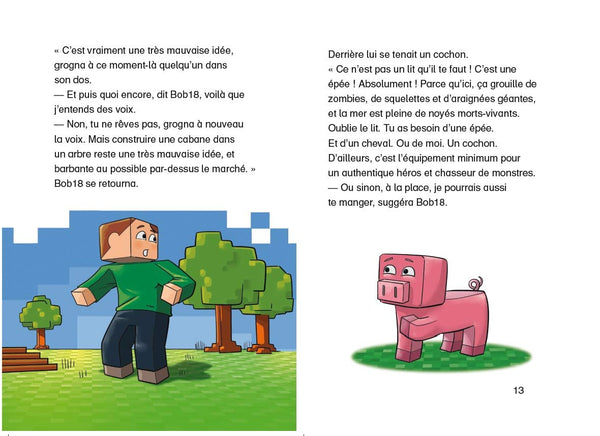 Minecraft : Bob18 et le cochon nommé jeudi - Roman junior - De 7 à 11 ans