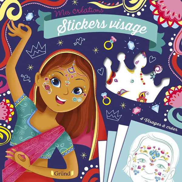 Stickers visage : Princesses du monde Pochette autocollants et strass de 4 déguisements À partir de 6 ans