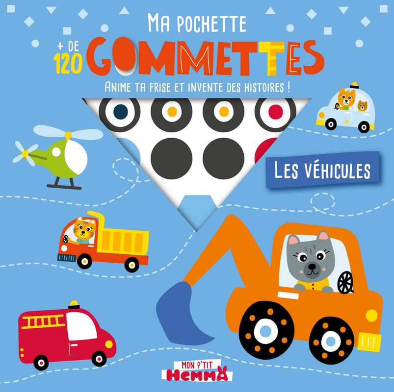 Mon P'tit Hemma - Ma pochette + de 120 gommettes - Les véhicules