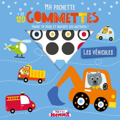 Mon P'tit Hemma - Ma pochette + de 120 gommettes - Les véhicules