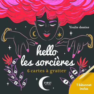 Hello les sorcières - 6 mini cartes à gratter + bâtonnet inclus: 6 mini cartes à gratter + bâtonnet inclus