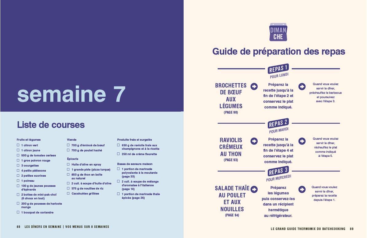 Le Grand Guide Thermomix du Batchcooking - Vos Menus sur 8 Semaines + Des Petits Plats à Congeler