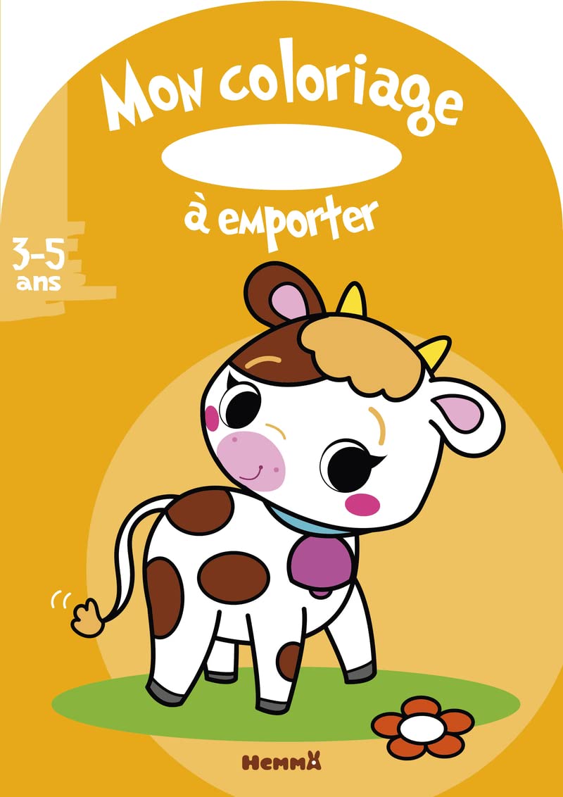Mon coloriage à emporter - Vache – Album à colorier pour enfants avec poignée – De 3 à 5 ans