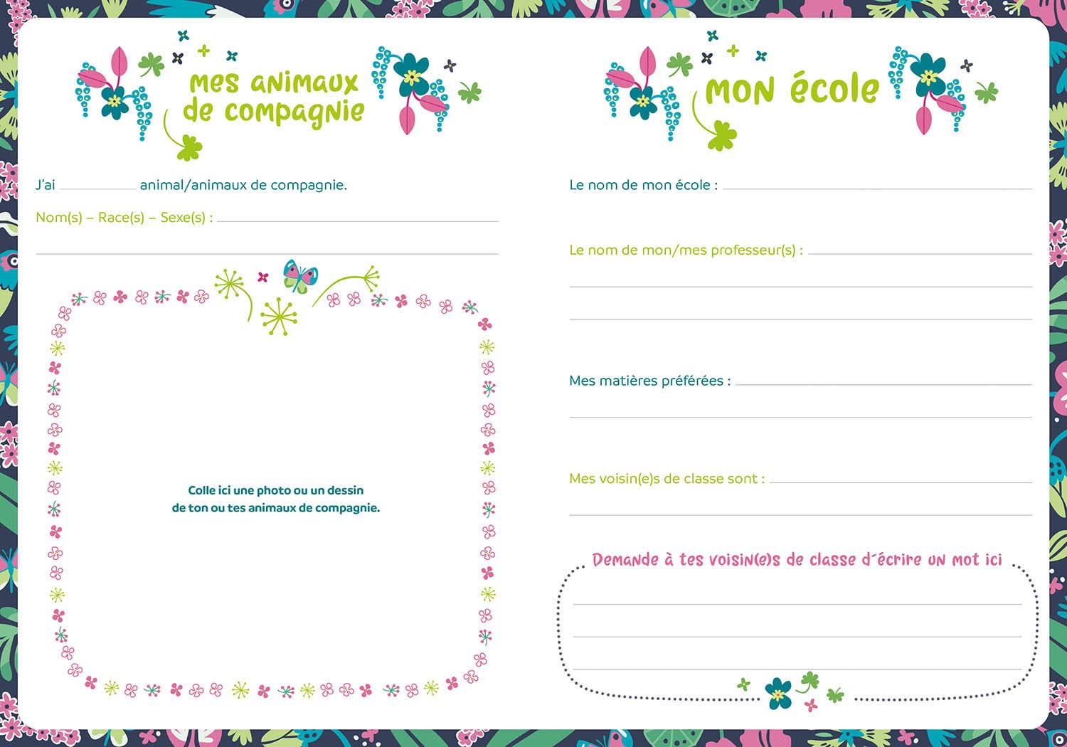 MA PAPETERIE CRÉATIVE - CARNET JARDIN SECRET