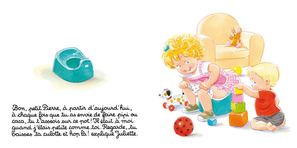 Juliette apprend le pot à son petit frère - Dès 3 ans