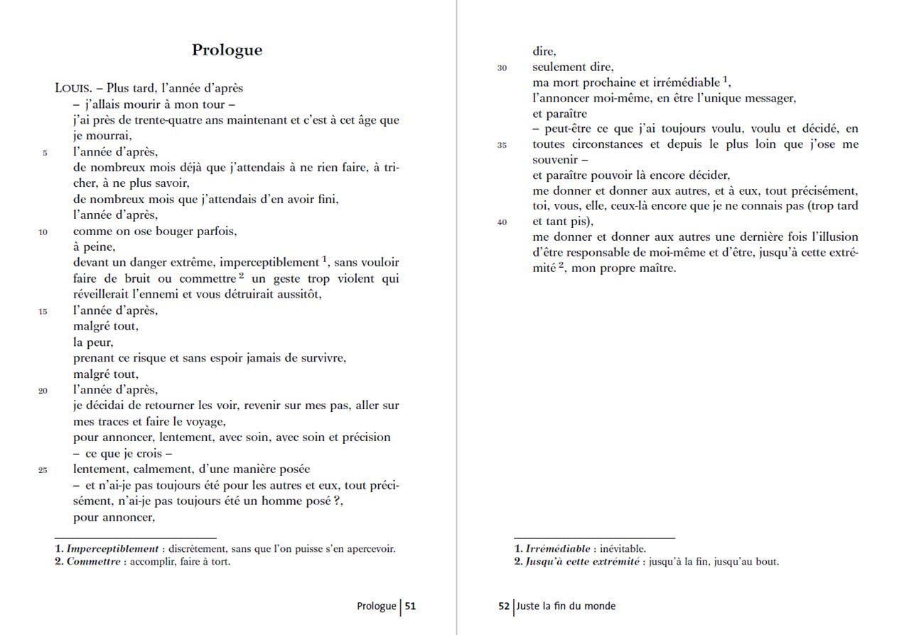 Juste la fin du monde, Jean-Luc Lagarce - Bac de français 2024 (1ères générale et technologiques) - Parcours : crise personnelle, crise familiale - Étonnants Classiques