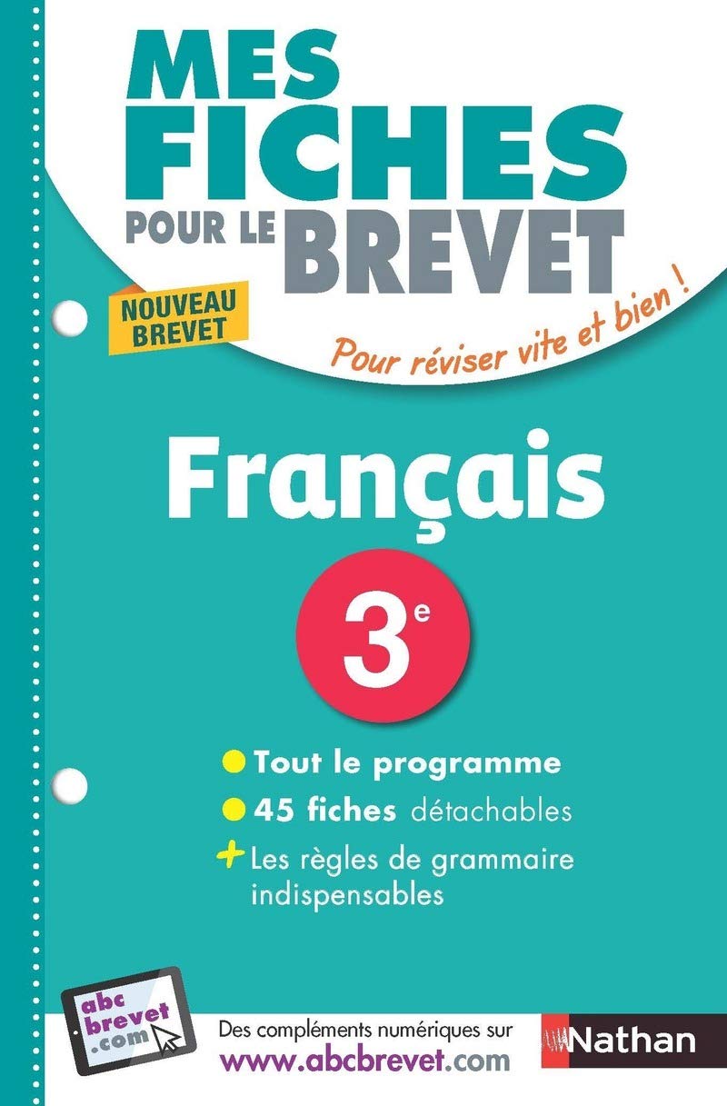 Français 3e - Mes fiches pour le Brevet - Brevet 2024