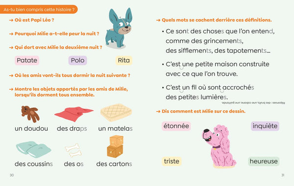 Les Amis de la ruelle- Milie a peur de la nuit - CP niveau 1- Premières lectures Lito